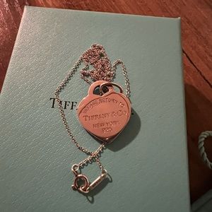 Tiffany & Co. Return to Tiffany Silver and Blue Heart Necklace